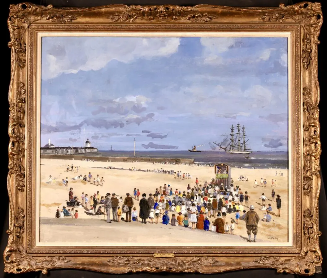 The Punch & Judy Show – Gorleston Beach - Buy Fine Paintings Online