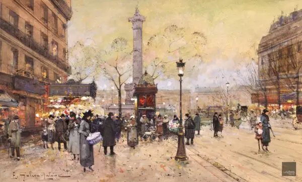 Place de la Bastille – Evening - Buy Fine Paintings Online
