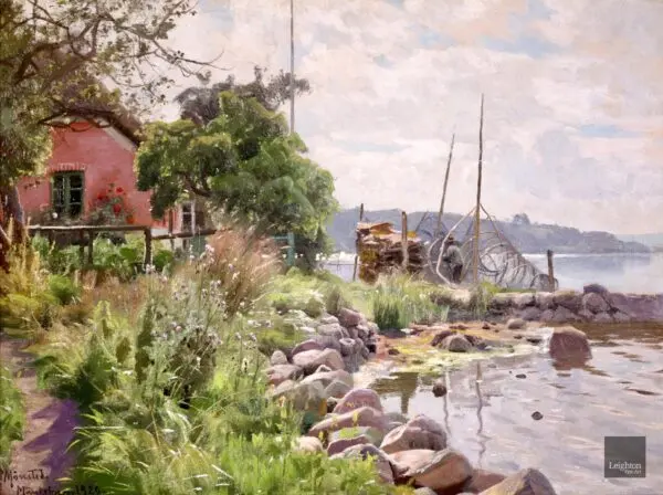 Fishing in Vejle Fjord - Buy Fine Paintings Online