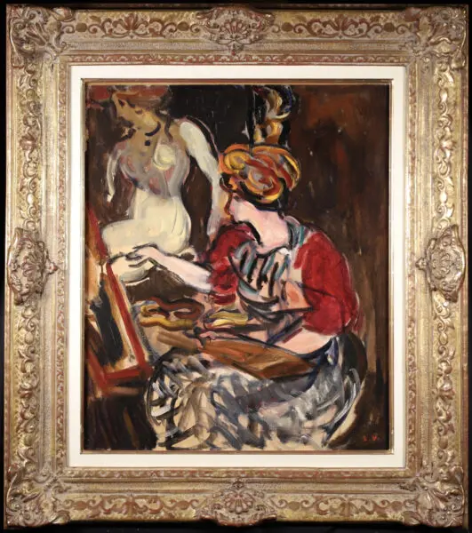Jeune femme et son modèle - Buy Fine Paintings Online