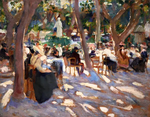 Figures in a park - Buy Fine Paintings Online
