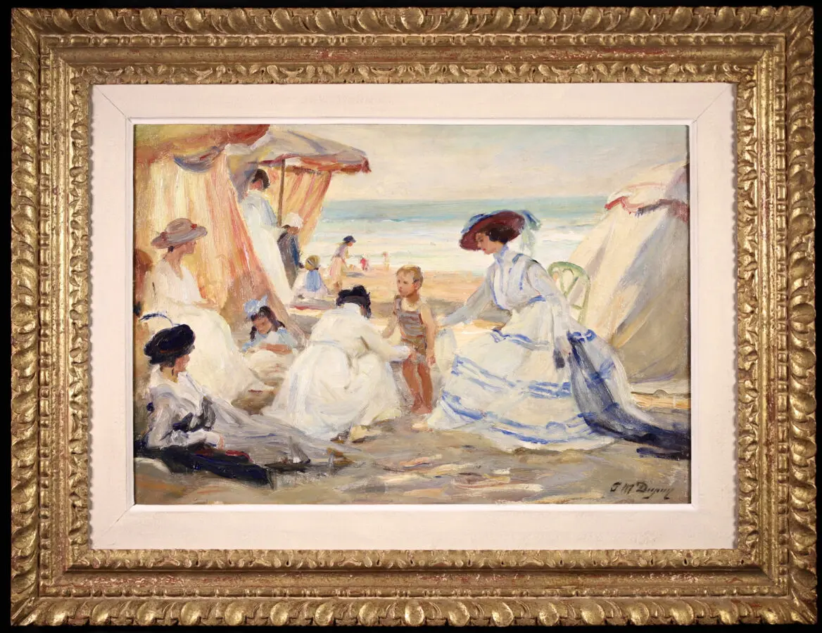 Sur la plage a Trouville - Buy Fine Paintings Online