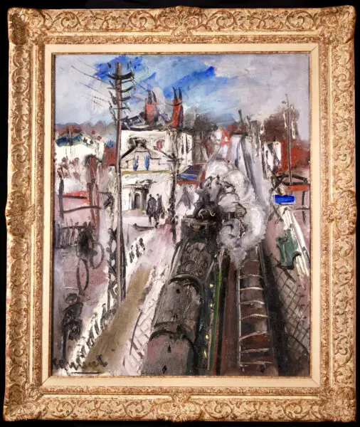 En route pour Paris – Gare Vesinet - Buy Fine Paintings Online