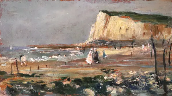 Elegantes sur la plage – Trouville - Buy Fine Paintings Online