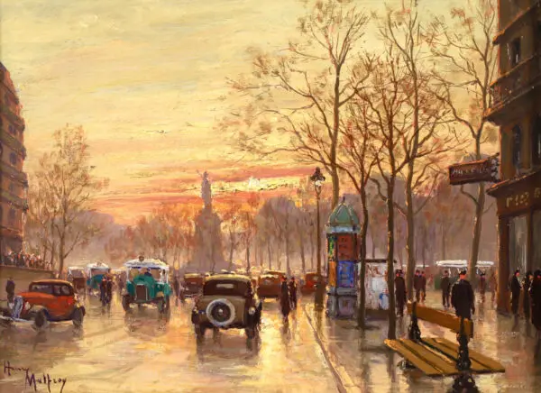 Sunset – Place de la Republique - Buy Fine Paintings Online