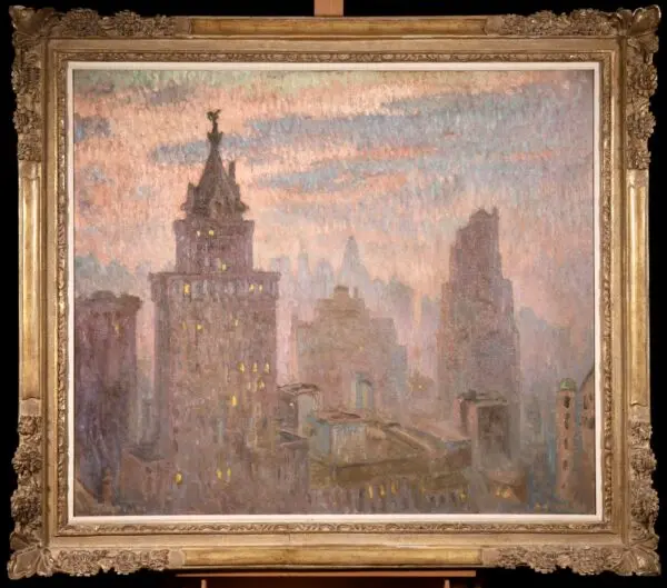 Early Candlelight – The Heckscher Tower, New York City - Buy Fine Paintings Online