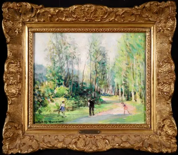 Children playing on a country lane - Buy Fine Paintings Online