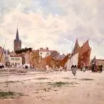 Sailmakers on the quay at Concarneau thumbnail