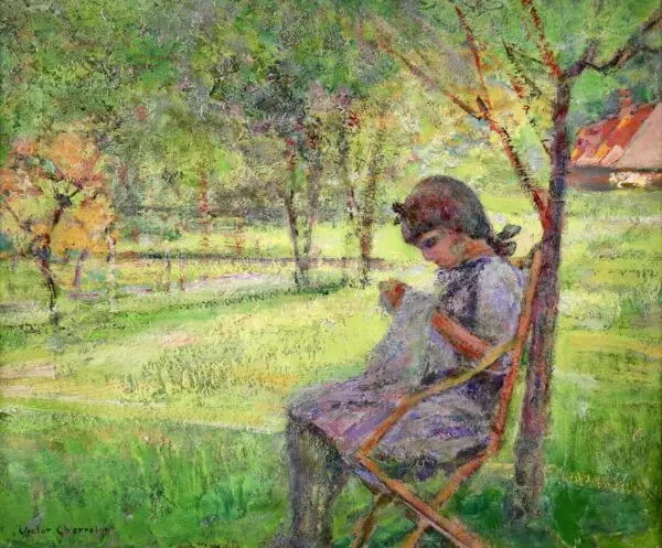 Fillette à la couture - Buy Fine Paintings Online