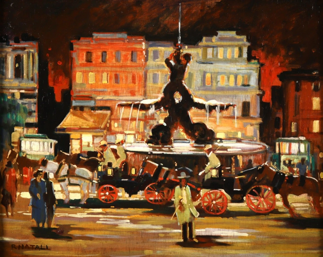 Piazza Barberini – Rome - Buy Fine Paintings Online