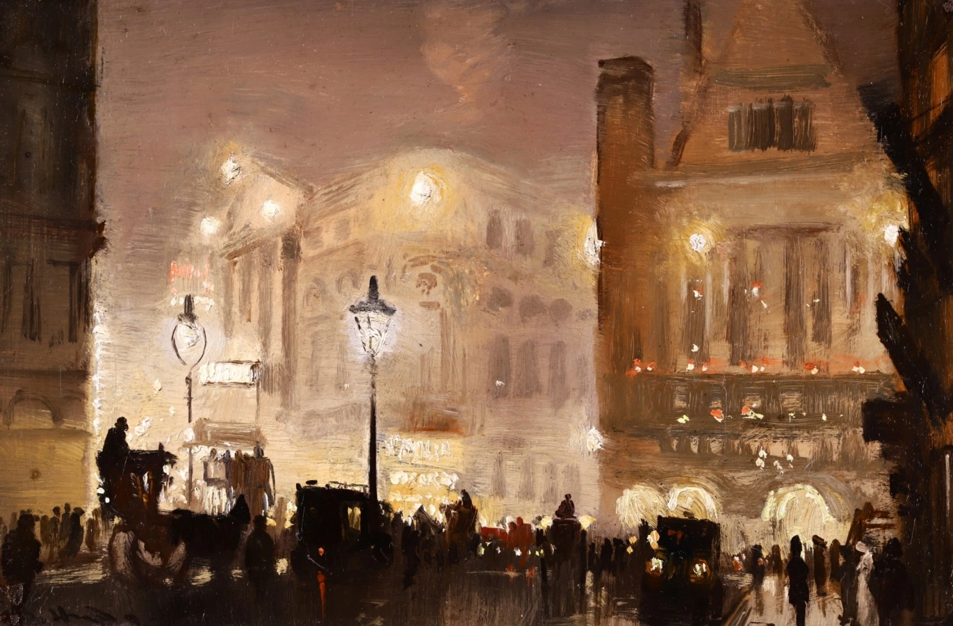 The Haymarket – Evening - Buy Fine Paintings Online