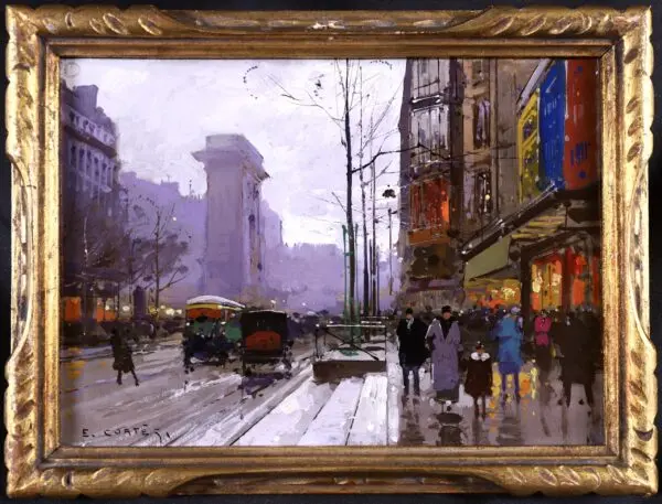 La Porte Saint Denis apres la pluie - Buy Fine Paintings Online