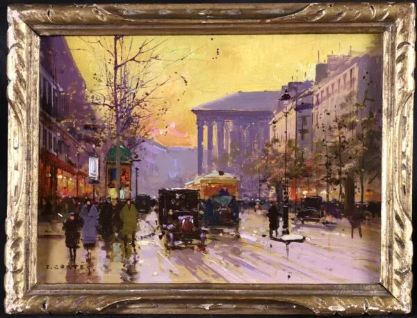 Boulevard de la Madeleine au crepescule - Buy Fine Paintings Online