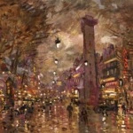 Evening, Porte Saint-Denis, Paris 1932 thumbnail