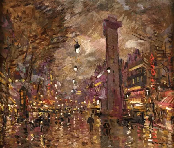 Evening, Porte Saint-Denis, Paris 1932 - Buy Fine Paintings Online