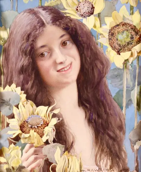 Clytie among the sunflowers - Buy Fine Paintings Online