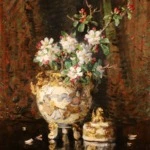 Flowers in an oriental vase thumbnail