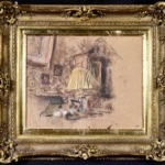 L’abat-jour jaune – Study for the portrait of Madame Adrien Benard thumbnail