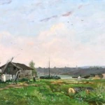 Paysage aux lavandieres thumbnail