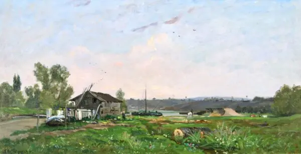 Paysage aux lavandieres - Buy Fine Paintings Online