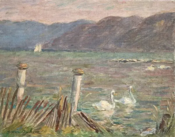 Cygnes sur la Lac - Buy Fine Paintings Online