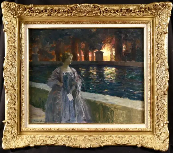 Pres du bassin – la nuit - Buy Fine Paintings Online