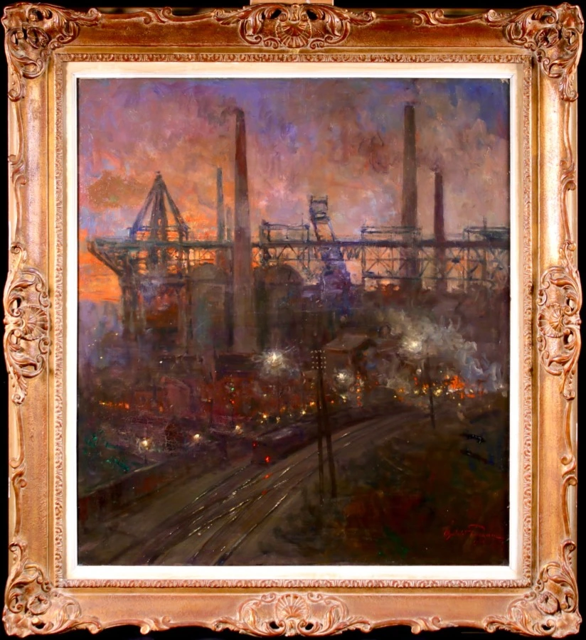 Blast Furnaces – Night - Buy Fine Paintings Online