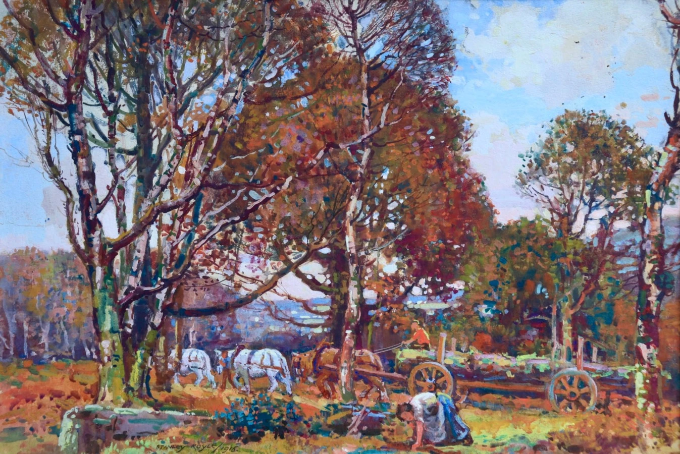 Logging in the Dales - Buy Fine Paintings Online