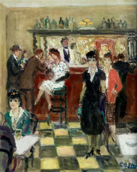 Le Bistrot Du Coin - Buy Fine Paintings Online