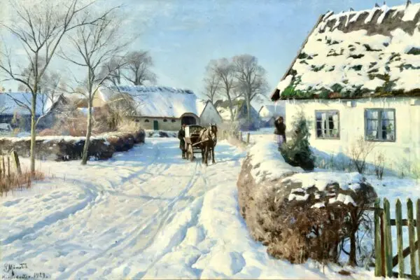 Winter in Herstedvester - Buy Fine Paintings Online
