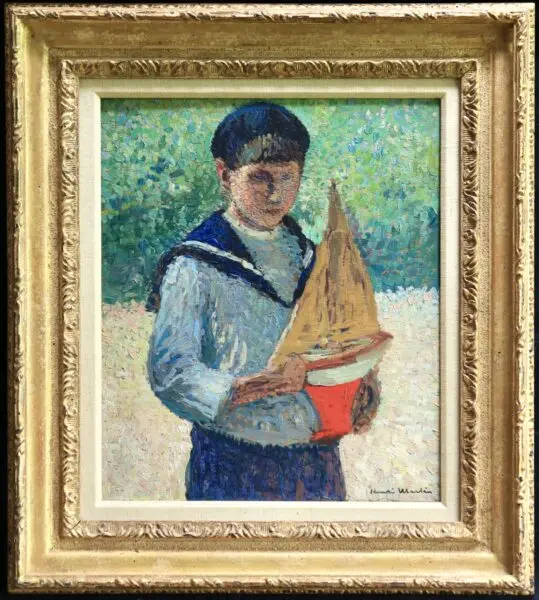 Jeune garçon avec voilier – Jardins Du Luxembourg - Buy Fine Paintings Online
