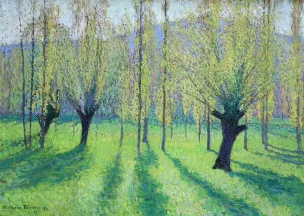 Peupliers au printemps au bord du Vert - Buy Fine Paintings Online
