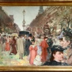 The Paris Carnival – Boulevard Des Italiens 1890 thumbnail