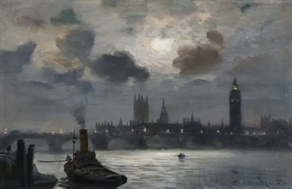 Westminster – Moonlight - Buy Fine Paintings Online