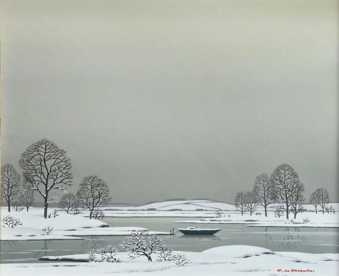 Neige Sur La Loire - Buy Fine Paintings Online