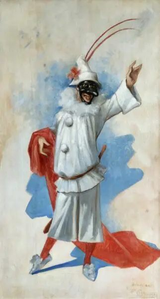 Pierrot – Design for Theatre de la Gaite – Paris c. 1880 - Buy Fine Paintings Online