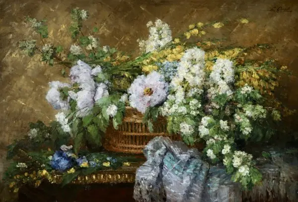Fleurs dans un panier - Buy Fine Paintings Online