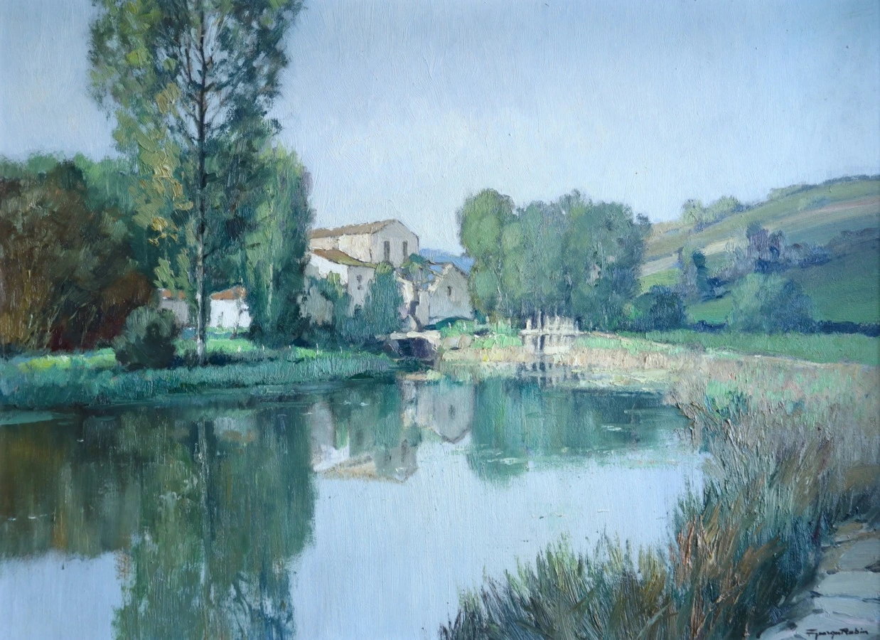 Mill on a River - Buy Fine Paintings Online