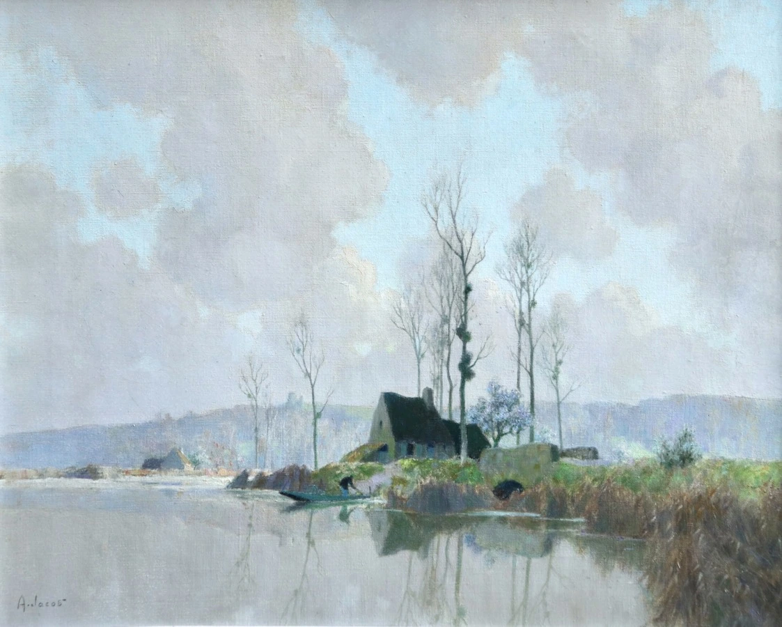 Asnières-Sur-Seine – Printemps Au Marais - Buy Fine Paintings Online