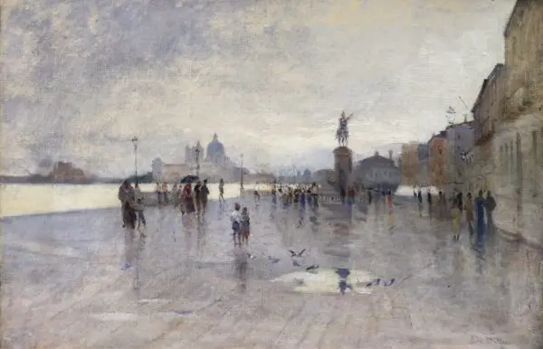 Rain – Riva Degli Schiavoni, Venice - Buy Fine Paintings Online
