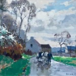Route de Grentheville au printemps thumbnail