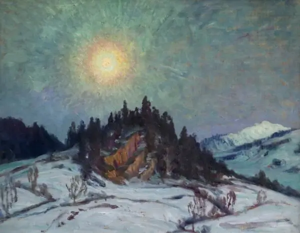 Gstaad , Switzerland – Opposite the Grand Palace Hotel - Buy Fine Paintings Online