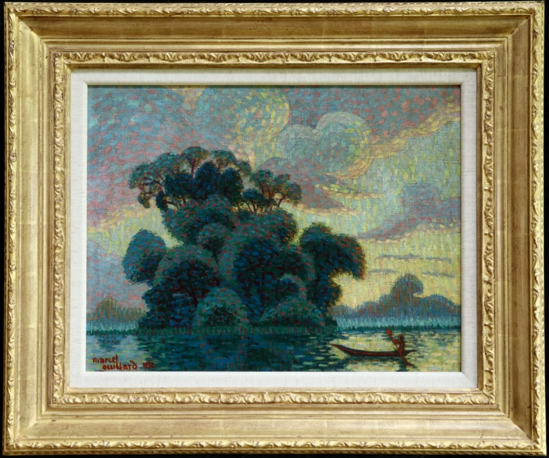 Sur la rivière – coucher de soleil - Buy Fine Paintings Online