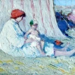Mere et enfant sur la plage thumbnail
