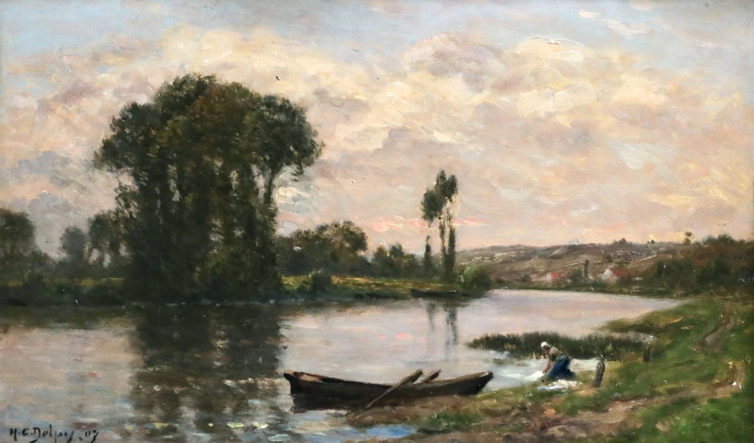 Lavandiere au bord de la rivière - Buy Fine Paintings Online