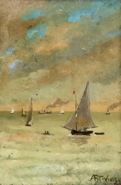 Bateaux sur la côte - Buy Fine Paintings Online