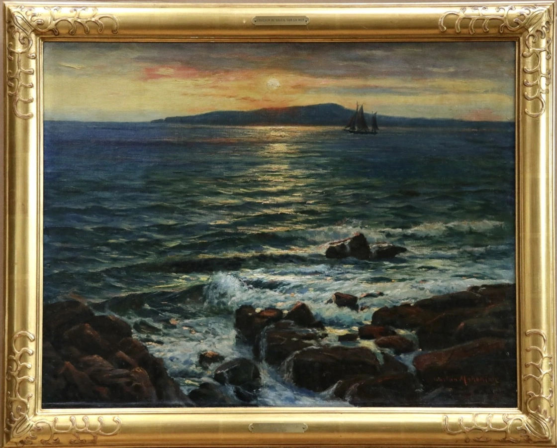 Coucher De Soleil Sur La Mer - Buy Fine Paintings Online