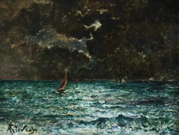 Effet de lune au bord de la mer - Buy Fine Paintings Online