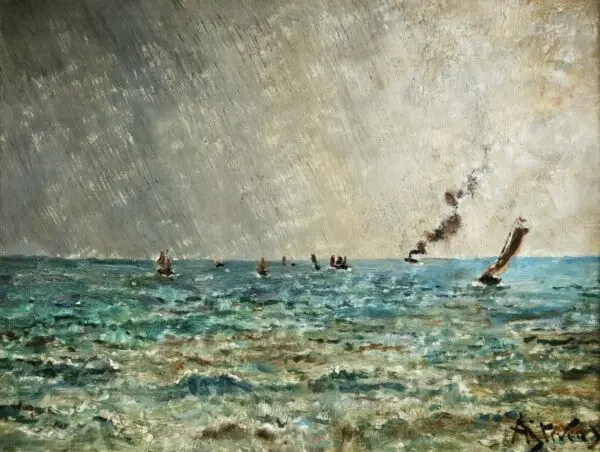 Steamers off the Coast - Buy Fine Paintings Online