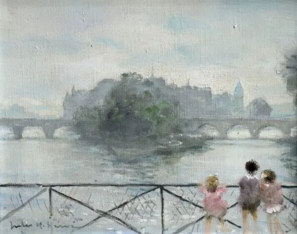 Enfants sur la Seine - Buy Fine Paintings Online